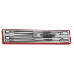 5 Piece 3/8\" Drive Extra Long Swiver Spark Plug Set